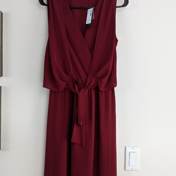 Double Wrap Dress with Front Tie - Picture 1 of 6